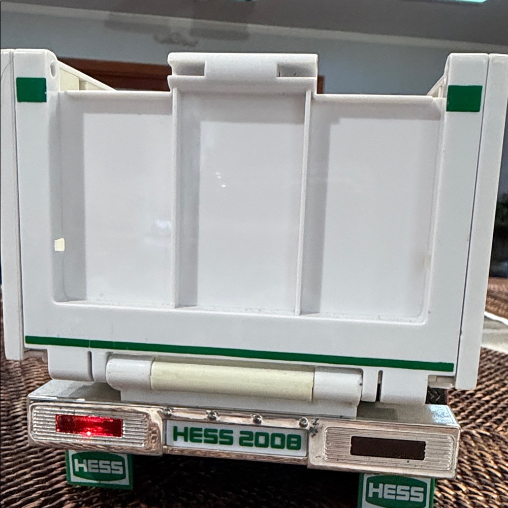 Green and White 2008 Hess Collectible Toy Truck with Working Lights - Picture 13 of 16